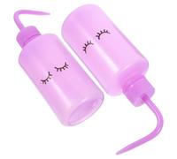 VILLFUL 2 pièces Lot Bouteilles Lavage Sourcils avec Bec Coudé Bouteilles à Presser Précises pour Rinçage Liquide Flacons Réutilisables et Portables pour Contrôle Gouttes
