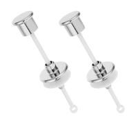 VILLFUL 2 Pièces Lot de 2 Boutons de Chasse d'Eau de Rechange en Métal Robuste, Mécanisme à Levier pour Toilettes Rétro, Accessoire Compatible pour Contrôle Précis Chasse d'Eau, Facile