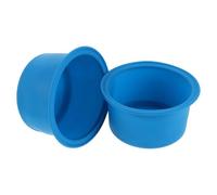 VILLFUL 2 Pièces Lot de 2 Doublures en Silicone pour Pot Chauffe-Cire 12 CM, Réutilisables, Étanches et Flexibles, Bleu, Antiadhésives, pour Fondants Parfumés et Épilation à la Cire à