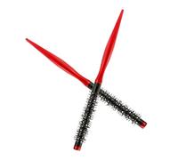 VILLFUL 2 Pièces Mini Brosse Ronde Coiffante Brosse Soufflante Nylon Résistante Chaleur pour Cheveux Courts Fins Volume et Bouclage Portable Voyage Bureau