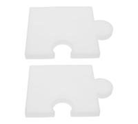 VILLFUL 2 Pièces Moule en Silicone en Résine Époxy Puzzle pour sous-Verres | Blanc, Antiadhésif et Démoulage Facile, pour Tasses, Table Basse, Fêtes et Créations DIY