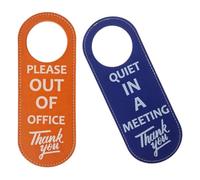 VILLFUL 2 Pièces Panneaux Porte Double Face PU Indicateur Silencieux Bureau pour Réunion Bureau Hôtel