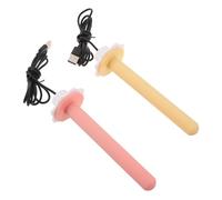 VILLFUL 2 Pièces Perchoir Chauffant USB pour Perroquets Accessoires Chauffage pour Cage à Oiseaux Barre Chauffante Antidérapante pour Perruches et Calopsittes