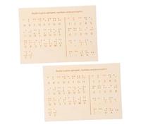 VILLFUL 2 pièces Planche Bois Braille avec Points Surélevés Outil Pédagogique Montessori pour Apprentissage Alphabet et Chiffres Support Didactique pour Débutants et Personnes Voyantes