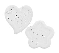 VILLFUL 2 pièces Plateau de Présentation Cœur pour Décoration Manucure et Accessoires Photo Ongles Plateau Trinket Tray Élégant pour Nail Art