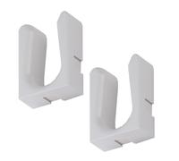 VILLFUL 2 Pièces Porte-Chaussures Mural pour Bottes, Plastique Blanc | Perçage, Format 15x10, 7x5cm, pour Entrée, Rangement Pratique et Gain de Place