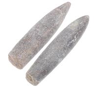 VILLFUL 2 Pièces Spécimens Bélemnite Naturels pour Études Géologie Paléontologie Éducatives Fossiles Kit Scientifique Décoration et Collection