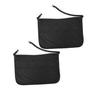 VILLFUL 2 pièces Tablier de Barbier Professionnel Noir avec Poches Multiples Ceinture Réglable pour Coiffeurs et Esthéticiennes Résistant et Facile à Nettoyer Lot