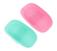 VILLFUL 2 pièces Tampons Nettoyants Silicone pour Pinceaux de Maquillage Tapis de Nettoyage Pratique pour Outils de Beauté Facile Utilisation Odeur Adapté à Tous Types de Pinceaux