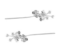 VILLFUL 2 Pièces Vintage Butterfly Hair Sticks Lightweight Brushed Texture Chinese Hairpins For Women Hanfu Wedding Daily Styling