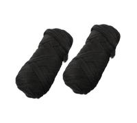 VILLFUL 2 rouleaux Fil de Perruque Polypropylène Noir Cordon Long et Résistant pour Extensions de Cheveux Droits et Tresses Fils Réutilisables pour Coiffures Naturelles et Confortables