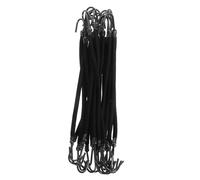 VILLFUL 20 Crochets Élastiques pour Queue de Cheval, Bandeau Noir en Polyester et Métal, Coiffage sans Tirer, Lot de 20 pour Femme