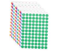 VILLFUL 20 feuilles Autocollants Adhésifs Ronds Colorés Étiquettes Points pour Organisation Scolaire et Bureau Couleurs Variées Gommettes pour Fichiers et Cahiers