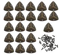 VILLFUL 20 Pcs Boîte Antique Alliage Coin Valise Tronc Triangle Bronze Protecteurs Vintage Protecteur Cabinet Décoratif en Métal Table Outil Cm Gardes Étui De Sécurité Garde pour