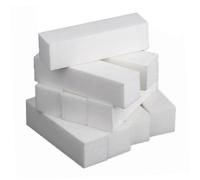 VILLFUL 20 pièces Bloc Tampon à Ongles Éponge Dense à Grain Fin Faces Polisseuse Manucure Portable pour Limage et Modelage des Ongles