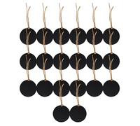VILLFUL 20 Pièces Mini Double-sided Round Chalkboard Tags With Rope Reusable Hanging Food Labels For Party Buffet Table Signs And Wedding Place Cards