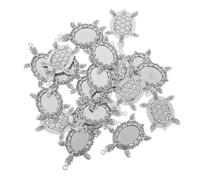 VILLFUL 20 Pièces Pendentifs Tortue Rétro Alliage Supports Personnalisables pour Création de Bijoux DIY Bases Solides pour Cabochons Charmes Animaux Marins Vintage pour Colliers et