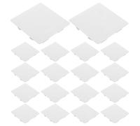 VILLFUL 20 Pièces Plaques D'interrupteurs Blanches en Pvc Minimalistes, Couverture Murale Carrée Résistante la Poussière L'humidité pour Diverses Pièces, Design Moderne et Épuré