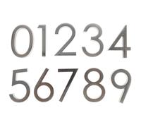 VILLFUL 20 pièces Plaques Numériques Autocollantes Acier Inoxydable Brossé pour Porte Maison et Boîte Aux Lettres Stickers Adhésifs Résistants sans Perçage