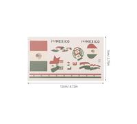 VILLFUL 20 Pièces Tatouages Temporaires Drapeau Mexique Résistants à Eau pour Fête Indépendance et Matchs de Football Autocollants Visage Garçon Fille Supporteurs