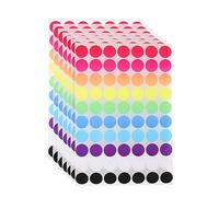 VILLFUL 20feuilles Gommettes Autocollantes Rondes Couleur Lot De Stickers Auto-adhésifs Codage Étiquettes Pour Bureau École Bricolage Organisation