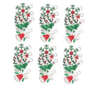 VILLFUL 24 pièces Breloques Noël Alliage Argenté Pendentifs Sapin Festifs pour Bijoux Boucles Oreilles Colliers et Bracelets DIY Décorations Hiver Polyvalentes