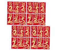 VILLFUL 24 pièces Envelopes Chinese Style Creative Money Pockets For Spring Festival Year Of Snake Traditional Paper Money Bags For Weddings And Celebrations
