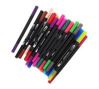 VILLFUL 24 Pièces Feutres à Double Pointe pour Dessin et Calligraphie Marqueurs Colorés pour Art Aquarelle Pratiques et Idéaux pour Étudiants de Dessin