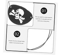 VILLFUL 24 Pièces Lot de Cache Œil Feutre Crâne Pirate pour Halloween Masque de Fête Mystérieux pour Carnaval et Cosplay Accessoire Décoratif Squelette Noir