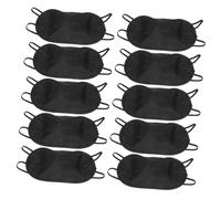 VILLFUL 24 Pièces Masques de Sommeil Polyester Doux Bande Élastique Occultant pour Nuits Voyages Siestes Parties Noir Unisexe