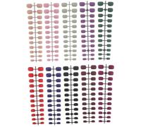 VILLFUL 240 Pièces Faux Ongles Courts Abs Press Nails Réutilisables Détachables pour DIY Nail Art Mariage Fête
