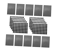 VILLFUL 25 Feuilles De Pastilles Adhésives Rondes Imperméables Pour Bouteilles D'Eau Autocollants Imprimables Petits Autocollants Ronds Étiquettes À Points Ruban Adhésif Noir