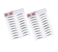 VILLFUL 2pièces Autocollants pour Sourcils Transferts de Sourcils Guides de Faux Imperméables pour Maquillage pour Femmes et Filles Application Facile Tenue Plusieurs Jours