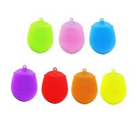 VILLFUL 2pièces Brosse de Bain Silicone avec Anneau Suspendu pour Nettoyage Visage et Corps Ultra-souple et Hygiénique