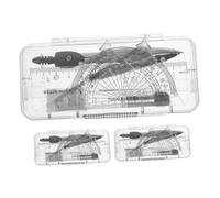 VILLFUL 3 boîtes Set de Dessin Géométrique avec Compas Précis Règle et Outils de Traçage Robustes pour Élèves et pour Mathématiques et Architecture