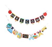 VILLFUL 3 Ensembles Bannière de Bienvenue pour Rentrée Scolaire Décoration Festive pour École Événements Extérieur pour Créer une Ambiance Chaleureuse