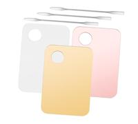 VILLFUL 3 ensembles Lot Palette de Mélange Maquillage avec Spatules Plateau de Mélange Fond de Teint et Outils Précis pour Femmes Résistant et Facile à Nettoyer