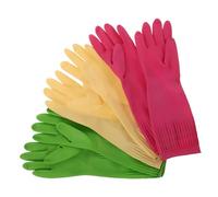 VILLFUL 3 Gants de Nettoyage Réutilisables Latex Épais Imperméables Antidérapants et Longs pour et Ménage Protection Éclaboussures pour Cuisine et Tâches Ménagères