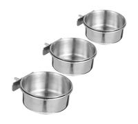 VILLFUL 3 Pièces Alimentaires pour Perroquets avec Fixation Mangeoire Suspendue Morsure pour Perruches Perroquets et Inséparables Amovibles Faciles à Nettoyer et Stable
