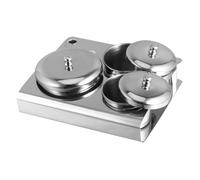 VILLFUL 3 pièces Coupes Crystal Manucure avec Couvercle Conteneurs Liquide Acrylique pour Ongles Petits Récipients Transparants pour Poudre et Liquide de Nail Art