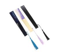 VILLFUL 3 Pièces Éventails Pliables Style Rétro Élégant Accessoire de Danse Décoration Colorée avec Impressions Fleurs et