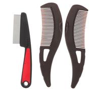 VILLFUL 3 Pièces Kit de Peignes de Toilettage pour Chien et Chat Brosse Anti-pelliculaire et Anti-mue Outil de Démêlage et Nettoyage pour Soins Faciles et Contrôle des Poils