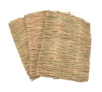 VILLFUL 3 Pièces Litière pour Lapin Tapis d'herbiers Marins Lapin Tapis de Nidification pour écureuils Jouets de Tunnel de Hamster cachette de Lapin Tapis de literie Chinchilla Gazon