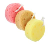 VILLFUL 3 pièces Lot de Éponges de Bain Exfoliantes Légères pour Garçon Fille et Adultes Textures Nid Abeille Nettoyant Doux pour Peau Sensible Accessoires Salle de Bain Pratiques et