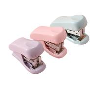 VILLFUL 3 pièces Mini Agrafeuse Manuelle Compacte Colorées et Agrafeuse de Poche Pratique pour Bureau École et Usage Domestique