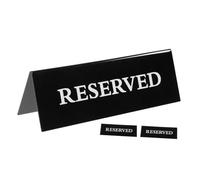 VILLFUL 3 pièces Panneaux Réservés Acrylique Noir pour Tables Restaurant Signalisation de Réservation Réutilisable Forme de V Inversé Indicateur Clair pour des Places Design Élégant et