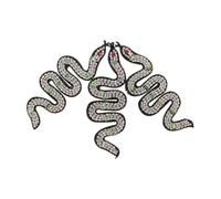 VILLFUL 3 Pièces Patch Serpent Brodé à Perles à Coudre Lot pour Décoration DIY Vêtements Sacs Chaussures et Accessoires Design Fait Main Élégant