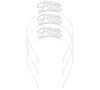 VILLFUL 3 pièces Serre-tête Métallique Argenté pour Enterrement de Vie de Jeune Fille Accessoires Cheveux Résistants et Antidérapants Prop Photo pour Fête Célibataire et Soirée Entre