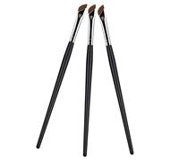 VILLFUL 3 Pièces Set de Pinceaux pour Yeux Pinceau Anglé pour Eyeliner Correcteur et Sourcils Outils de Maquillage et Ergonomiques pour Application Facile