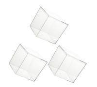 VILLFUL 3 Pièces Transparentes Carrées Lot de Rangement Décoratif pour Bonbons Collectibles Économise de Espace Pratique